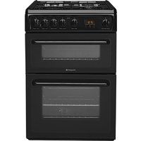 hotpoint hag60k 60 cm gas cooker - black black