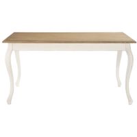 mesa de comedor de pino y chapa de roble de 160 cm