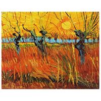 legendarte - cuadro lienzo impresion digital - sauces al atardecer - vincent van gogh - decoracion pared cm 50x60