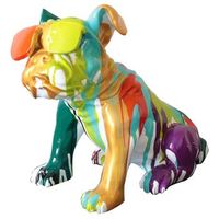figura bulldog sentado kuateh bharbo 40x23x34 cm multicolor