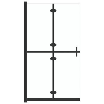 Mampara De Ducha Plegable Vidrio Esg Transparente 110x190 Cm Vidaxl
