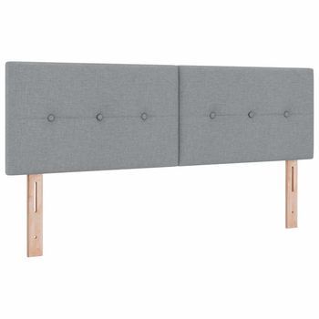Cabecero Led Con Tiras Led Con Cabecera Gris Claro 160 Cm Tela Vidaxl