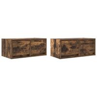 muebles de tv 2 uds  mueble de salon  mesa de tv madera ingenieria color roble 60x31x255 cm