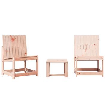 Juego De Muebles De Jardín 3 Pzas Madera Maciza Abeto Douglas Vidaxl