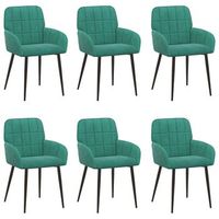 sillas de comedor 6 uds terciopelo tuquesa 57 x 50 x 85 cm vidaxl