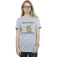 disney camiseta the mandalorian does not listen para mujer