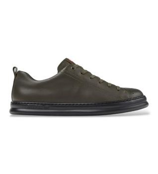 Camper para hombre. K100226-165 Zapatillas de piel Runner Four verde (45), Plano, Ninguno, Casual