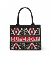 superdry para mujer w9110411a bolso tote bordado luxe negro osfa casual sintetico