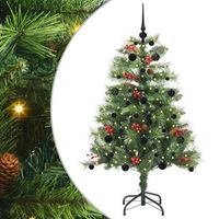 arbol de navidad artificial 150 led blanco calido pvc y metal vidaxl