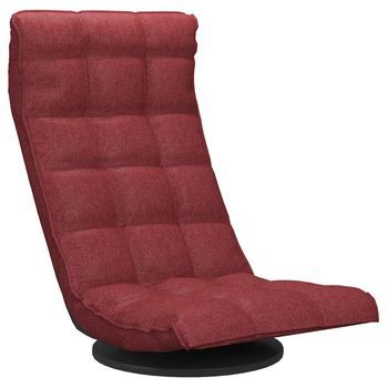 Silla De Suelo Giratoria De Tela Color Vino Tinto Vidaxl