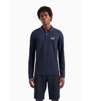 ea7 para hombre 8npf17pjvuz polo de manga larga core identity en algodon elastico marino m casual
