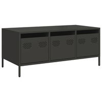 mesa de centro acero laminado en frio negro 1015x50x435 cm vidaxl