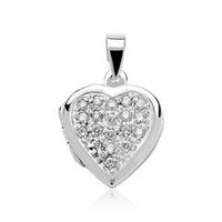 grabado medallon corazon plata 925 circonita cubica