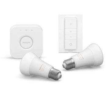 PHILIPS HUE Hue White & Colour Ambience Smart Lighting Starter Kit with Bridge & Switch - E27, White
