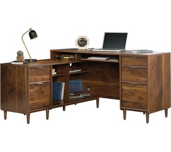 Clifton Place L-shaped Desk - Grand Walnut