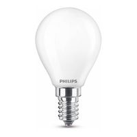 philips bombilla led e14 esferica esmerilada de 43 w 40 w
