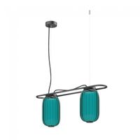 lampara de techo led krista azul 2x10w