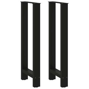 Patas Para Mesa De Bar Negras (2 Unidades, 50 X 100-101 Cm, Acero) Vidaxl