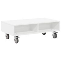 mesa lateral  mesas auxiliar con ruedas 90 x 50 x 30 cm madera de ingenieria