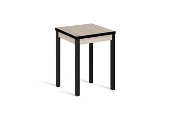 Mesa cocina alta extensible libro 65(130)x65 cm roble pata negro