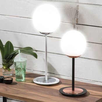 Lámpara de mesa rodisa blanco-cromo
