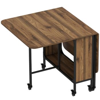 Mesa plegable comedor 130x80x74 cm marrón