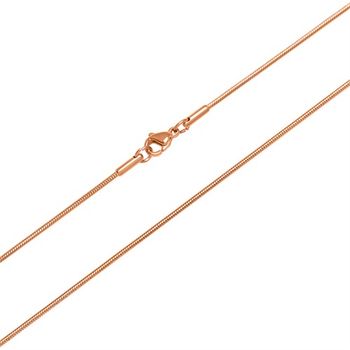 Cadena de serpiente de alta calidad de acero inoxidable chapado en oro rosa
