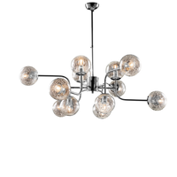 lampara colgante ikarus en hierro cromado pulido 12 luces 94 o105 bl213-12-cr