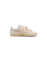 zapatillas puma suede bloom mujer frosted ivory-plata