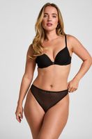 hunkemoller tanga de corte alto frankie negro