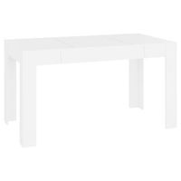 mesa de comedor - mesa de cocina de madera contrachapada blanco 140x745x76 cm