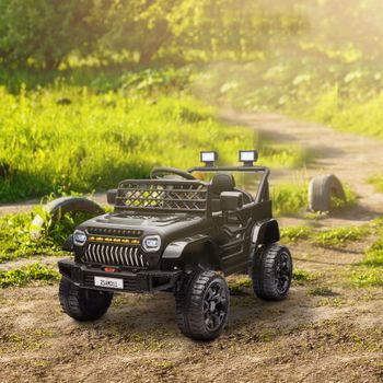 Coche Eléctrico Para Niños De +3 Años Con Batería 12v Negro Aiyaplay