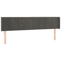 cabecero de terciopelo gris oscuro 163x16x7888 cm vidaxl