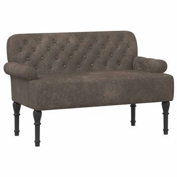 Sofá Amoroso Con Botones Acolchados Gris Oscuro Vidaxl