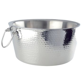 Cubitera para bebidas martillado con efecto espejo