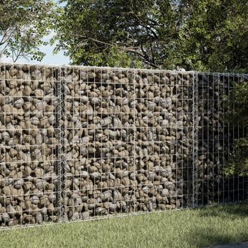 Cesta De Gaviones | Gavión Para Piedras | Gavión Decorativo Con Cubierta Hierro Galvanizado 100x50x100 Cm Cfw698002