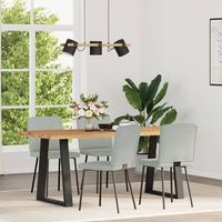 pack 4 uds sillas de comedor  silla de cocina terciopelo gris claro