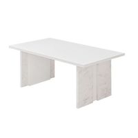 mesa baja de madera ravello - 90 x 50 x 40 cm - blanco