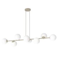lampara colgante odra moca opal 8 luces
