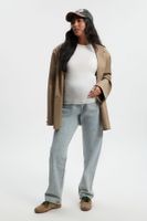 vaqueros premama basicos de tiro alto y pernera recta azul