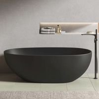 banera exenta florida negro  165 cm negro mate