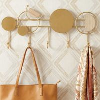 perchero de pared metalico multicolor 47x5x22 cm