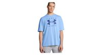 camiseta de manga corta under armour heavyweight logo azul hombre s