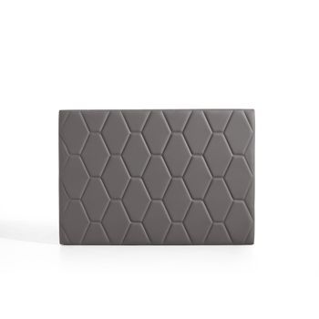 Cabecero Ágata Para Cama De 110 De Polipiel Gris 115x115x8. Matris