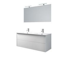 composicion bano de bano doble lavabo 5 piezas igea blanco mate en mdf