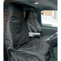 water resistant van single seat  twin cab seat seat protectors in black