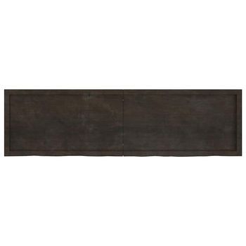 Tablero Mesa | Tablero Escritorio Madera Roble Tratada Marrón Oscuro 180x50x(2-6) Cm