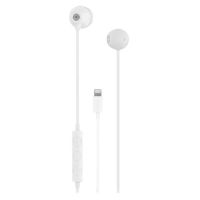 auriculares tnb curv con cable lightning para llamadas y musica microfono y control volumen blanco