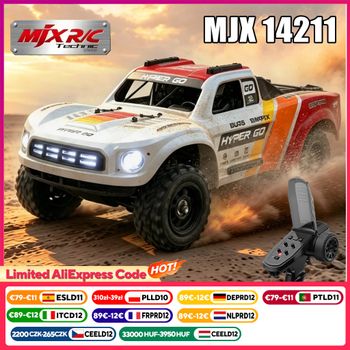 Hyper Go Mjx 14211, coche de control remoto sin escobillas, escala 1:14, alta velocidad, todoterreno, camión de control remoto 4WD, vehículo de carreras con luces LED, para derrapes y escalada, coche