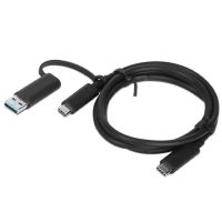 cable lenovo usb-c a usb-c 2 metros 10 gbits con adaptador usb-a negro